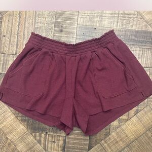 Comfy Downtime Burgundy Women's Shorts